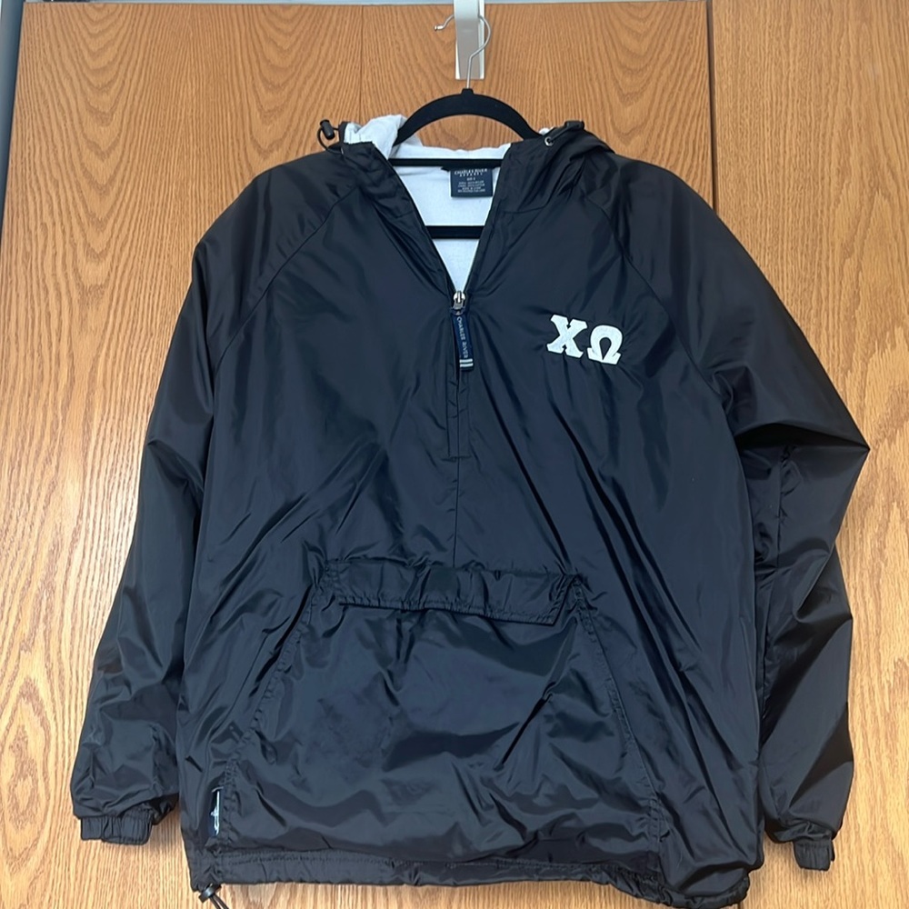 Charles River Chi Omega Rain Jacket. Size S
